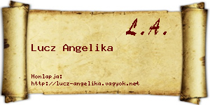 Lucz Angelika névjegykártya
